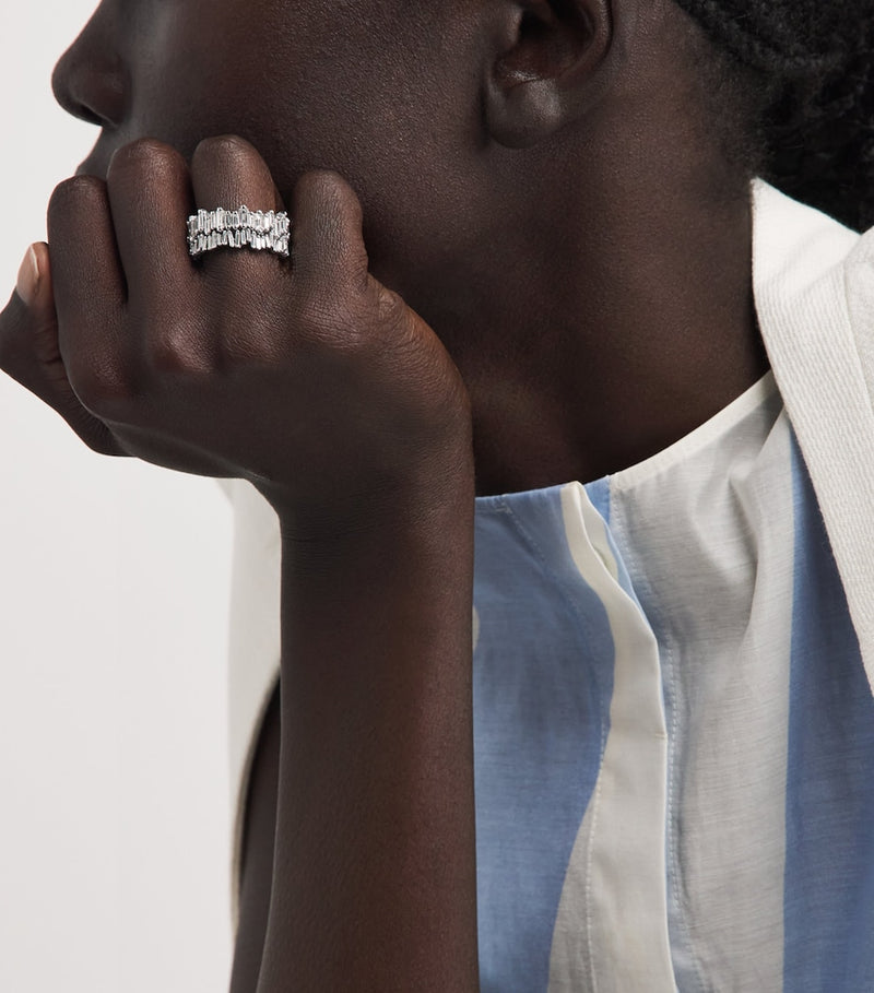 Suzanne Kalan white gold diamond eternity ring (British brand)