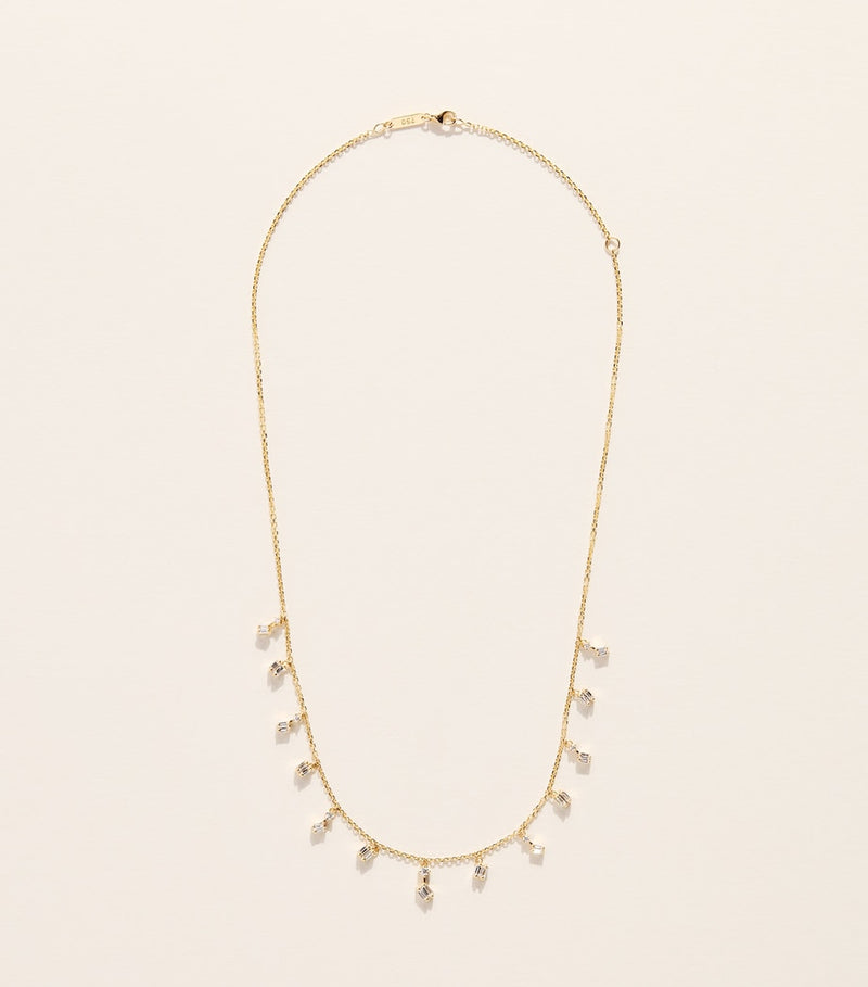 Suzanne Kalan cascade diamond necklace yellow gold (British brand)