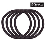 Brushworks Black Hair Bands 40 Pack, imported from the UK