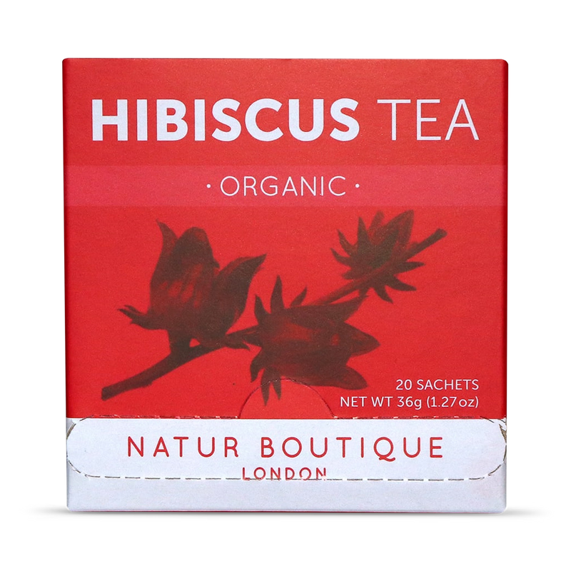 Natur Boutique Organic Hibiscus Tea 20 Sachets, imported from the UK