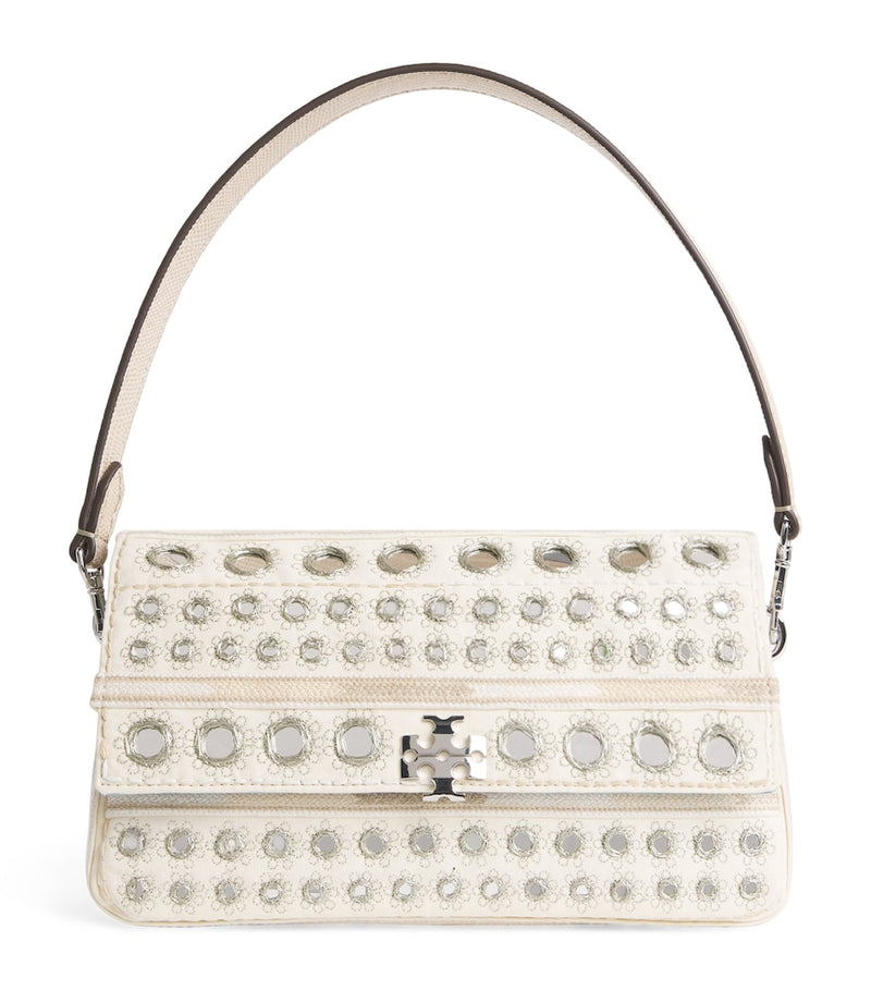 Tory Burch small embellished Charlie shoulder bag - British product
