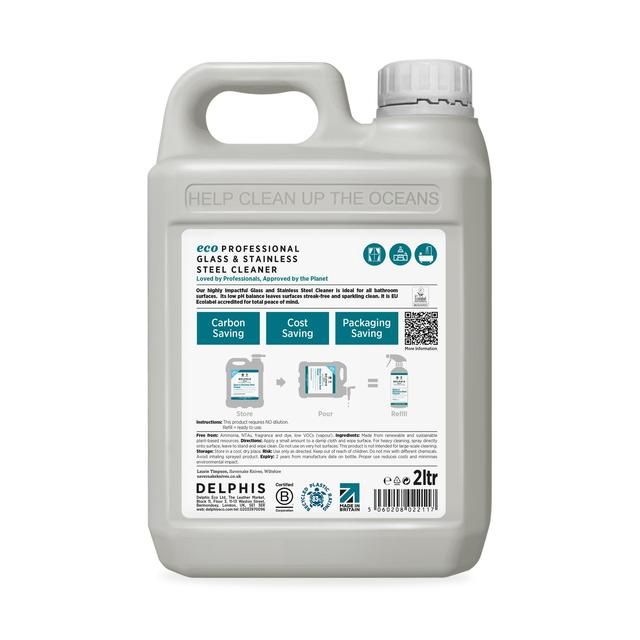 Delphis Eco Glass and Stainless Steel Cleaner 2L