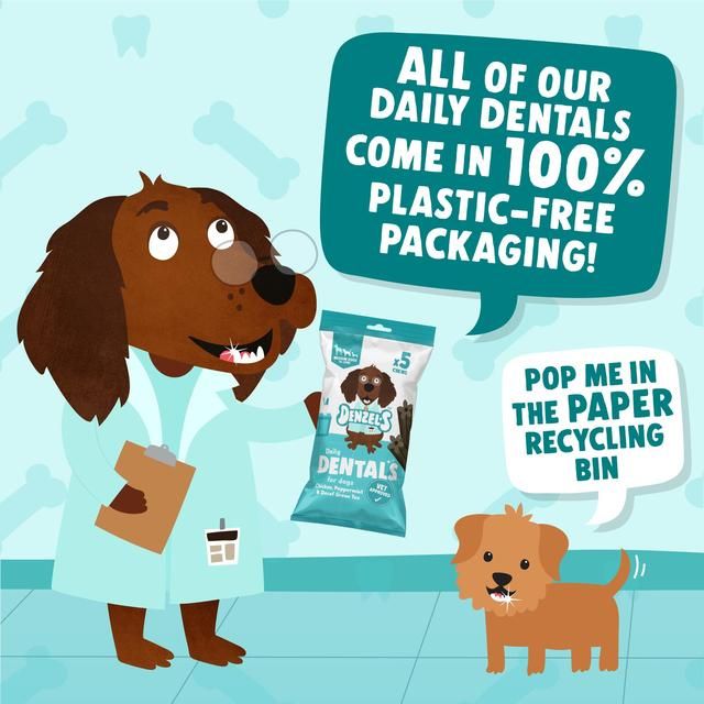 Denzel's Daily Dental Medium Dogs Chicken Peppermint & Decaf Green Tea   100g