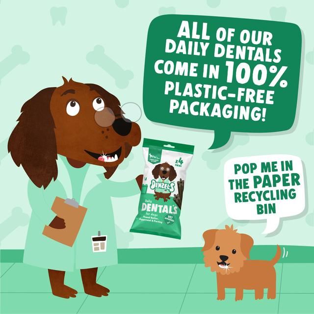 Denzel's Daily Dentals For Large Dogs Peanut Butter Peppermint & Parsley   120g