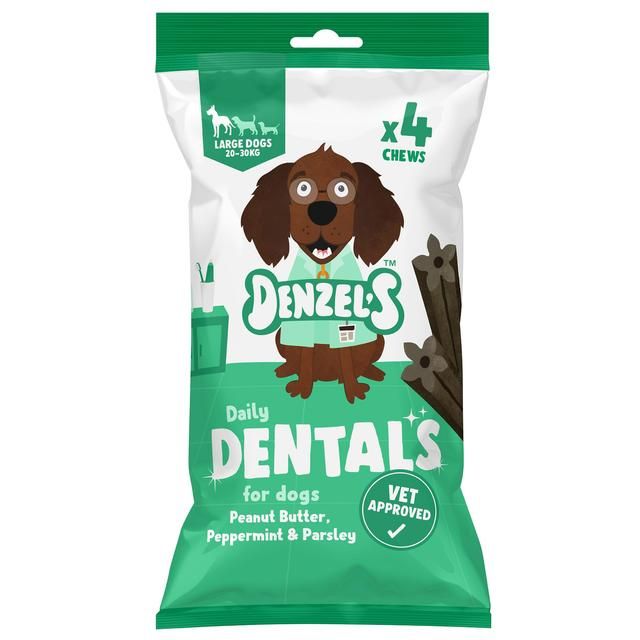 Denzel's Daily Dentals For Large Dogs Peanut Butter Peppermint & Parsley   120g