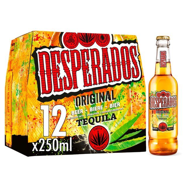 Desperados Tequila Lager Beer Bottles 12 x 250ml