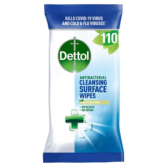 Dettol Antibacterial Biodegradable Multi Surface Cleansing Wipes 3 x 110 per pack