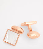 Babette Wasserman rose gold-plated key stone cufflinks, imported from the UK
