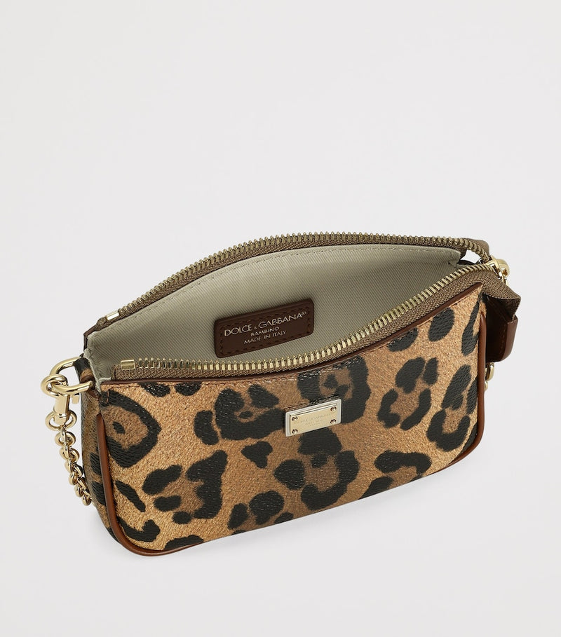 Dolce&Gabbana Kids leopard print shoulder bag (British brand)