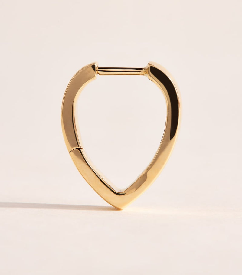 Anita Ko yellow gold lotus hoop earrings, UK version
