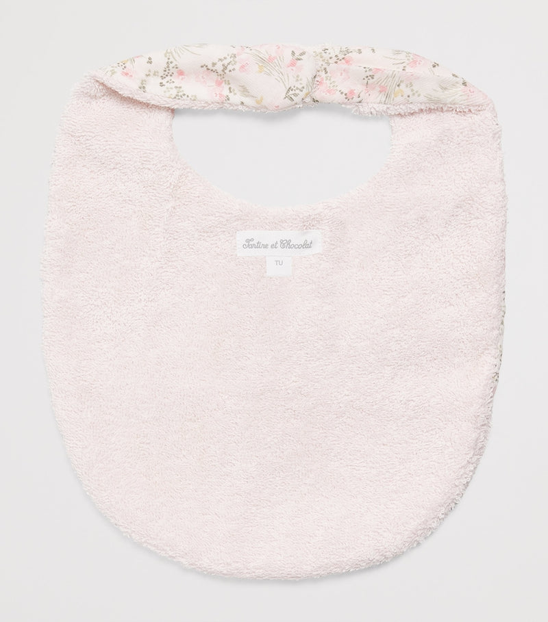 Tartine et Chocolat cotton rose bib, imported from the UK