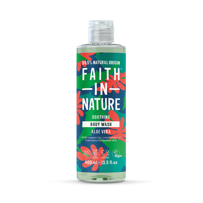 Faith In Nature Body Wash Aloe Vera 400ml - British product