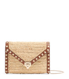 Valentino Garavani mini straw Rockstud cross-body bag - British product