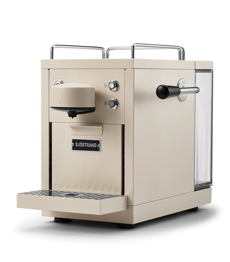Sjöstrand The Original capsule coffee machine with espresso and lungo settings (British brand)