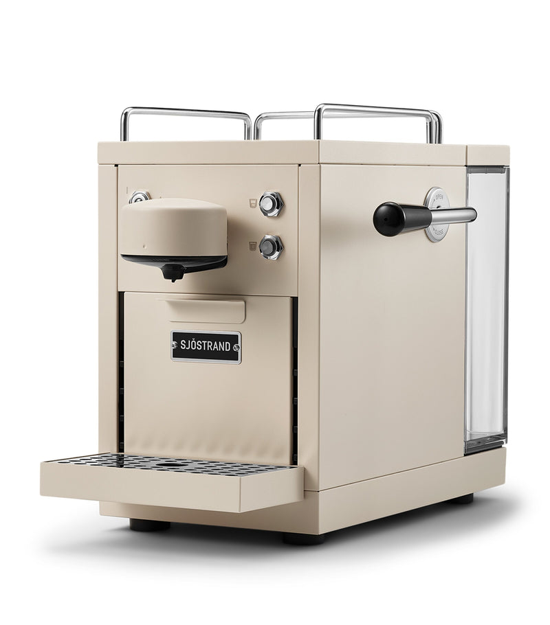 Sjöstrand The Original capsule coffee machine with espresso and lungo settings (British brand)