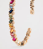 Suzanne Kalan rainbow frenzy bangle with diamonds and sapphires (British brand)