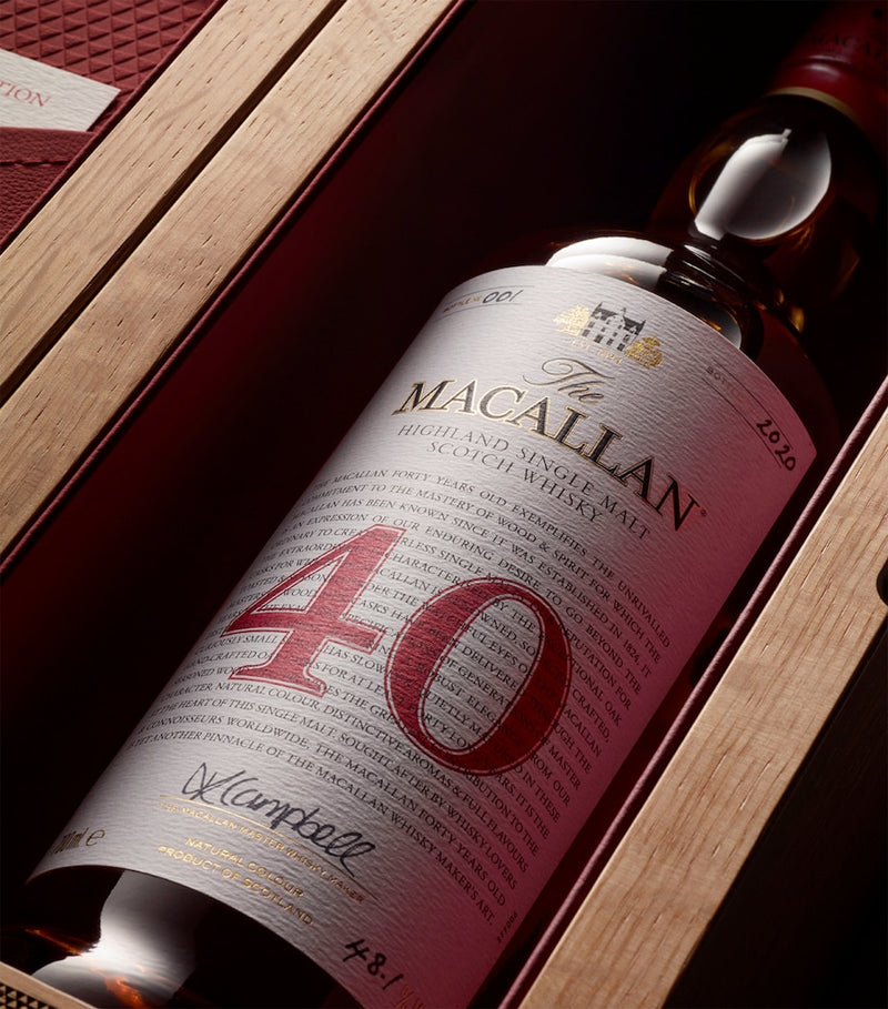 The Macallan 40-year-old Red Collection Scotch whisky 70cl imported from the UK