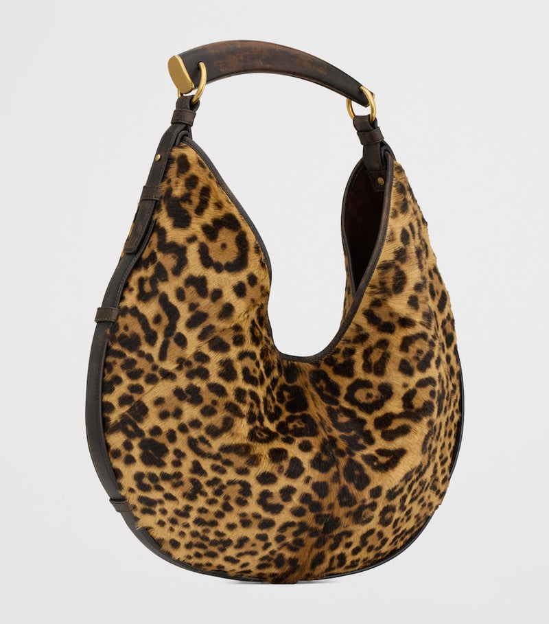 Saint Laurent medium leopard print shoulder bag - British product