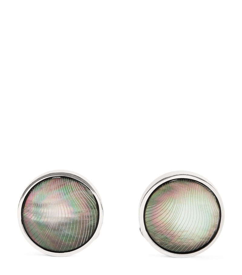 Giorgio Armani sterling silver cufflinks with coloured crystal, imported from the UK