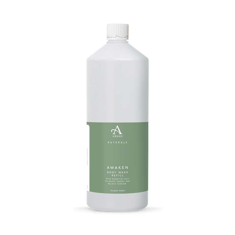 ARRAN Naturals Awaken mint eucalyptus bath gel refill 1L, UK version