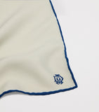 Dunhill mulberry silk pocket square with cypher logo, UK version