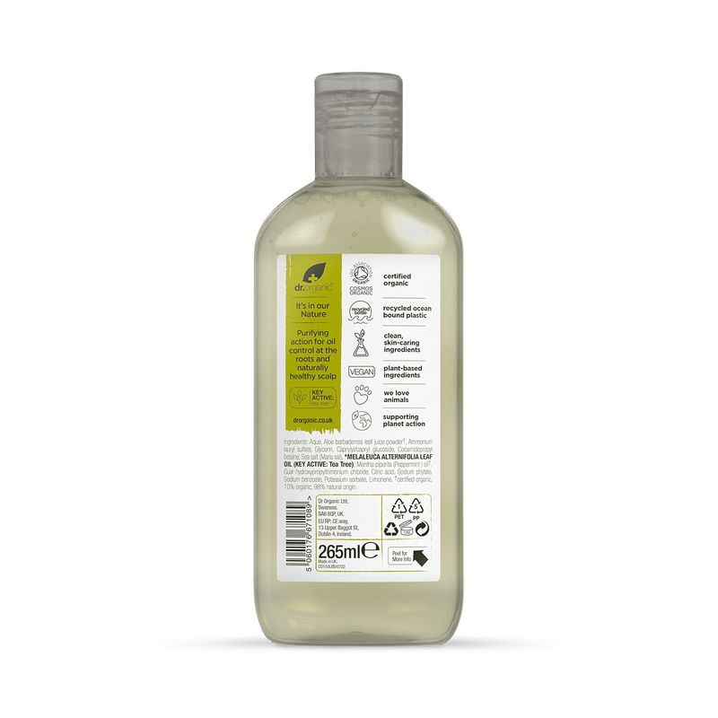 Dr Organic Tea Tree Shampoo 265ml - British product