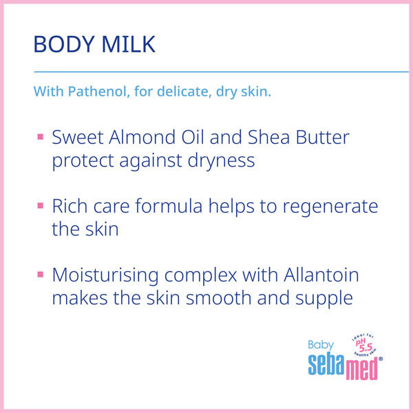 Sebamed Baby Body Milk Moisturiser 200ml (British brand)