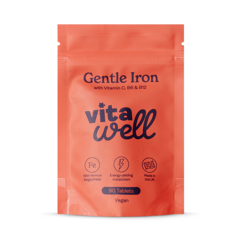 Vitawell Gentle Iron 90 vegan tablets, UK version