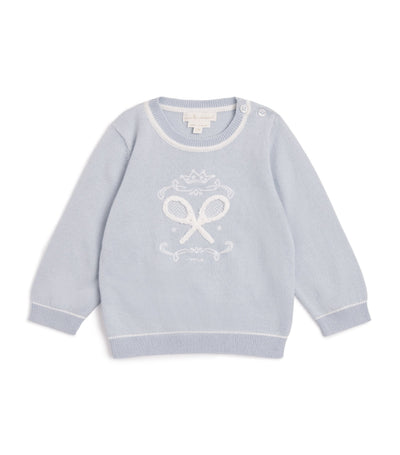 Harrods Sweater de tennis en coton-cachemire Camille pour tout-petits Marie-Chantal 3-24 mois - Acheter en ligne sur McGrocer