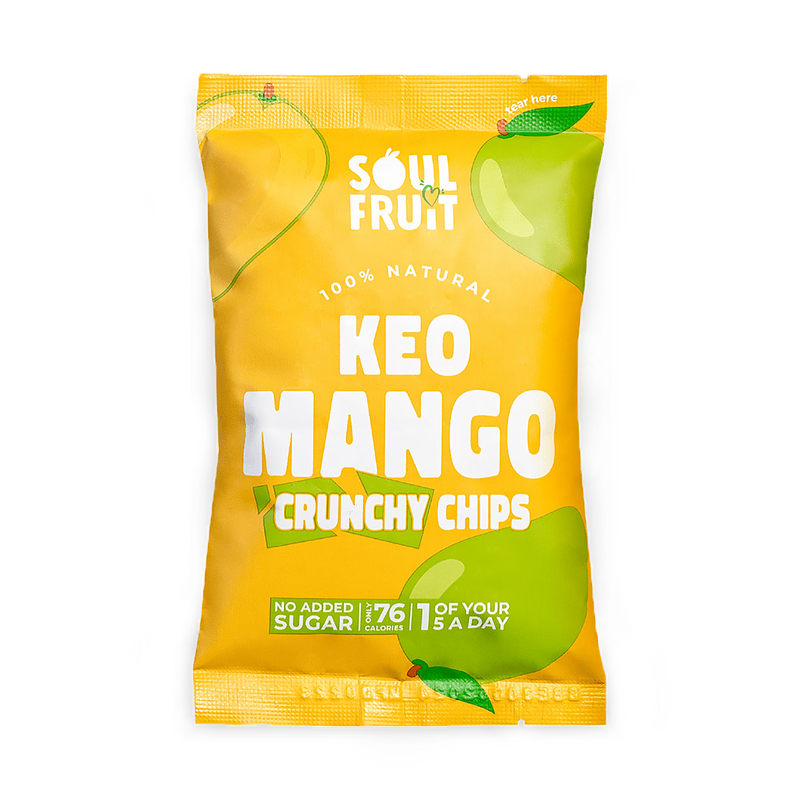 Soul Fruit crunchy dried mango chips 20g (British brand)