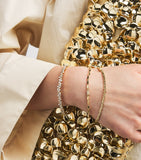 Suzanne Kalan yellow gold tennis bracelet 17.5cm, imported from the UK