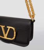 Valentino Garavani small leather Locò shoulder bag, imported from the UK