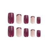 Nail HQ Pretty In Plum square false nails - British product
