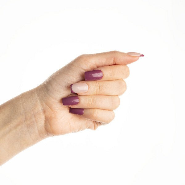 Nail HQ Pretty In Plum square false nails - British product