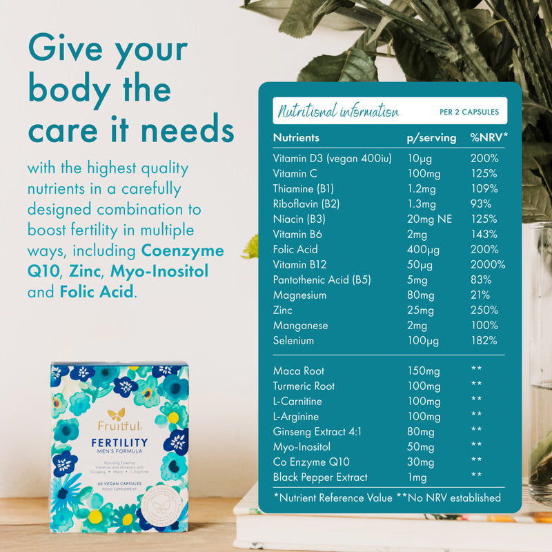Fruitful Men's Fertility Formula 60 capsules UK version