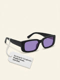 Prada PR 06YS men's rectangular sunglasses black frame, UK version