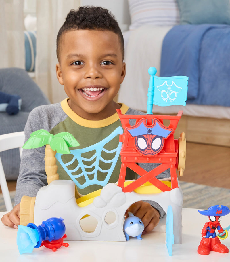 Marvel Spider-Man Water-Webs Spidey Island playset, imported from the UK