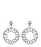 Boodles white gold diamond drop earrings, UK version