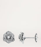 Piaget rose stud earrings 18kt white gold diamonds, UK version