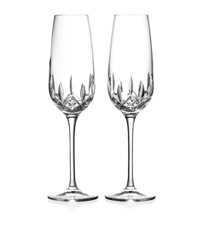 Harrods Waterford Lismore Essence Crystal Champagne Flutes Set of 2- Buy online at McGrocer