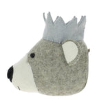 Fiona Walker wool bear head decoration 23cm - British product
