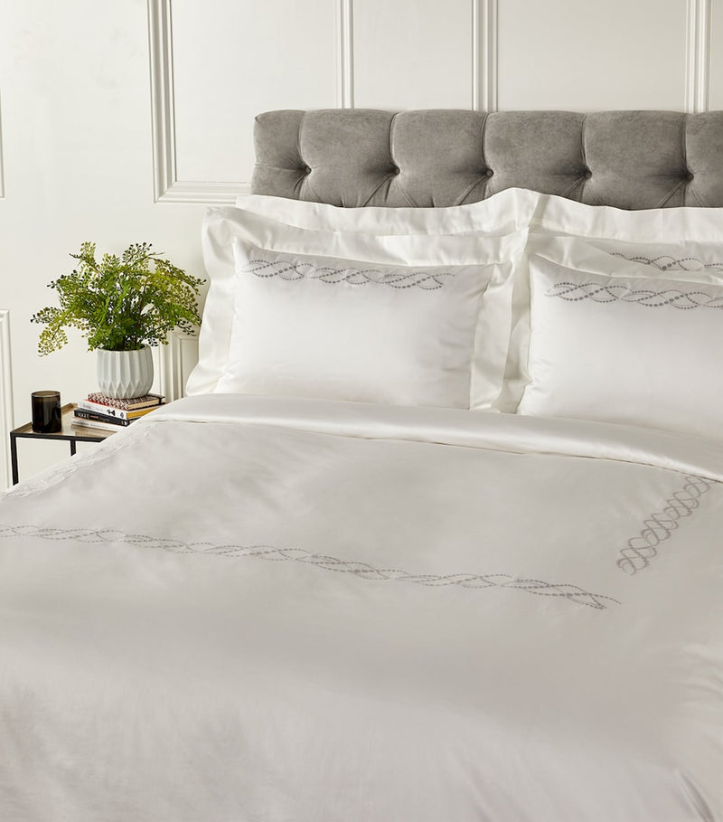 Frette Pearls Super King flat sheet 270cm x 320cm - British product