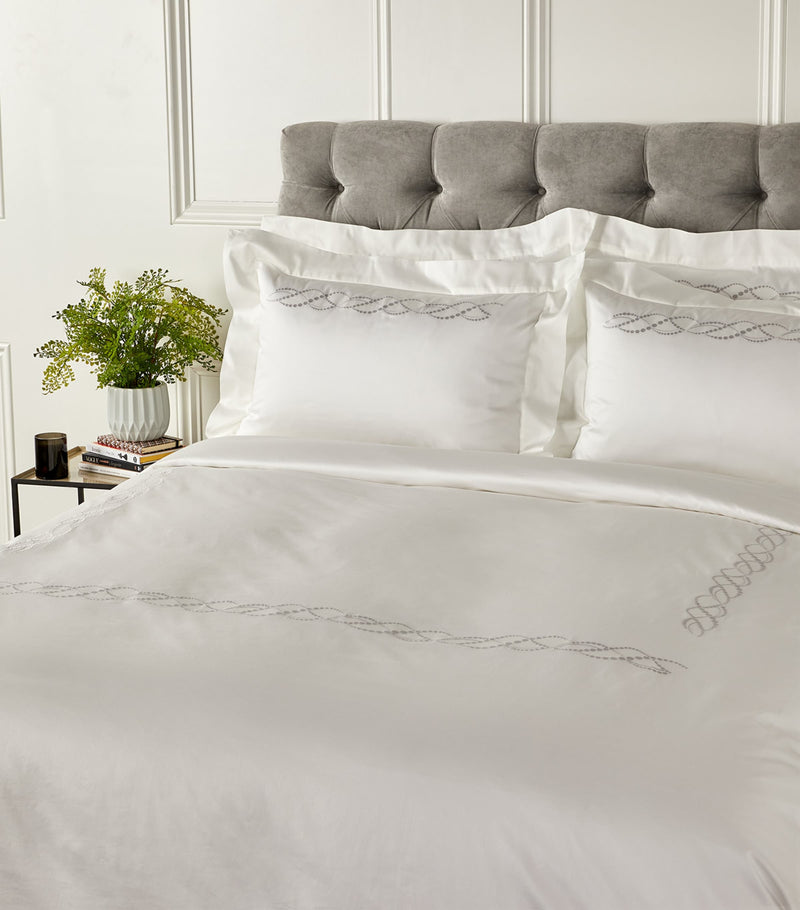 Frette Pearls Super King flat sheet 270cm x 320cm - British product