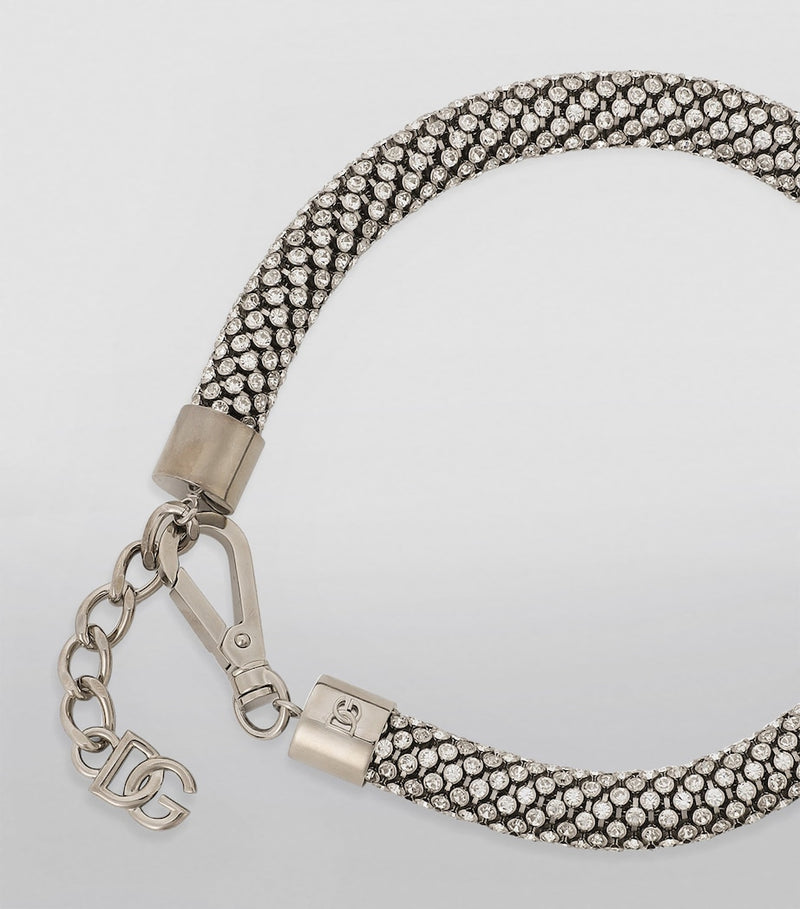 Dolce&Gabbana embellished DG Millennials logo necklace (British brand)