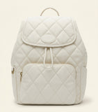Burberry quilted horseshoe backpack with check straps, UK version