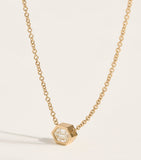 Azlee Trace Necklace yellow gold diamond 18kt, UK version