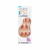 Uñas postizas DNR Kiss Impress Color FX Last Call Neutral (paquete de 33)