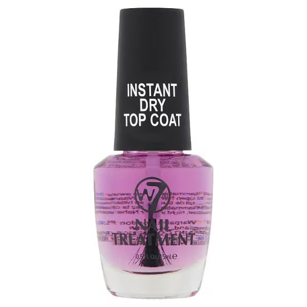 W7 Instant Dry Top Coat nail polish 15ml, imported from the UK