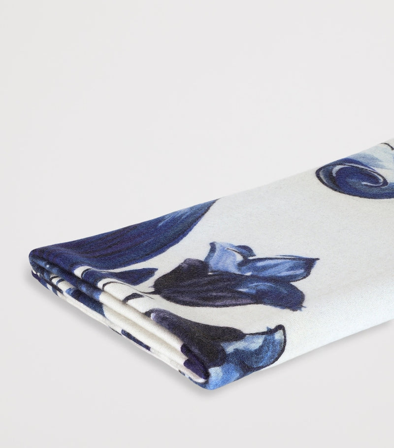 Dolce & Gabbana wool-silk Majolica print throw 140cm x 180cm - British product