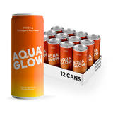 Holland & Barrett AQUA GLOW Mango Passion Lightly Sparkling Collagen Drink 12 x 250ml- Buy online at McGrocer
